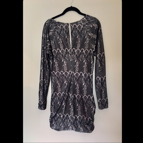 BCBG Lace Long Sleeve Dress - Picture 2 of 5